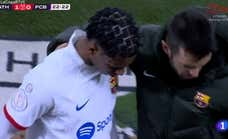 Balde, al borde de las lágrimas tras romperse: su cojera, muy mal presagio
