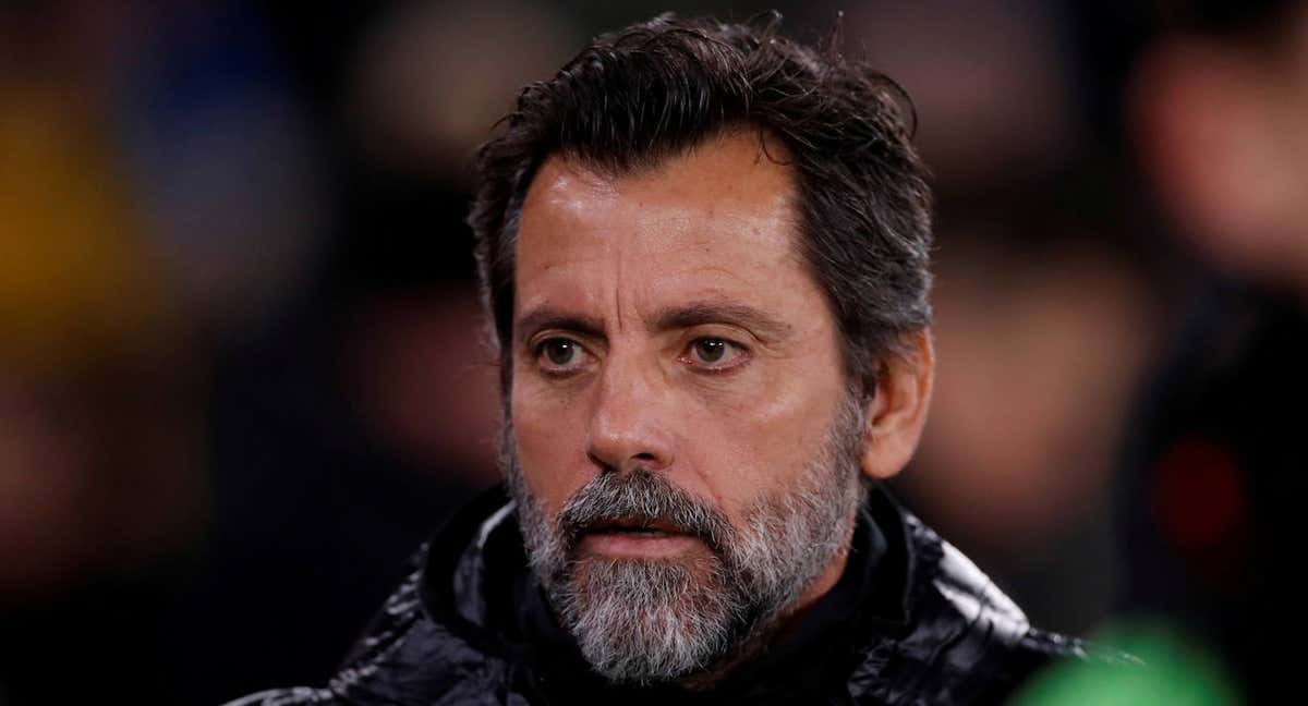 Quique Sánchez Flores durante un partido con el Sevilla./REUTERS
