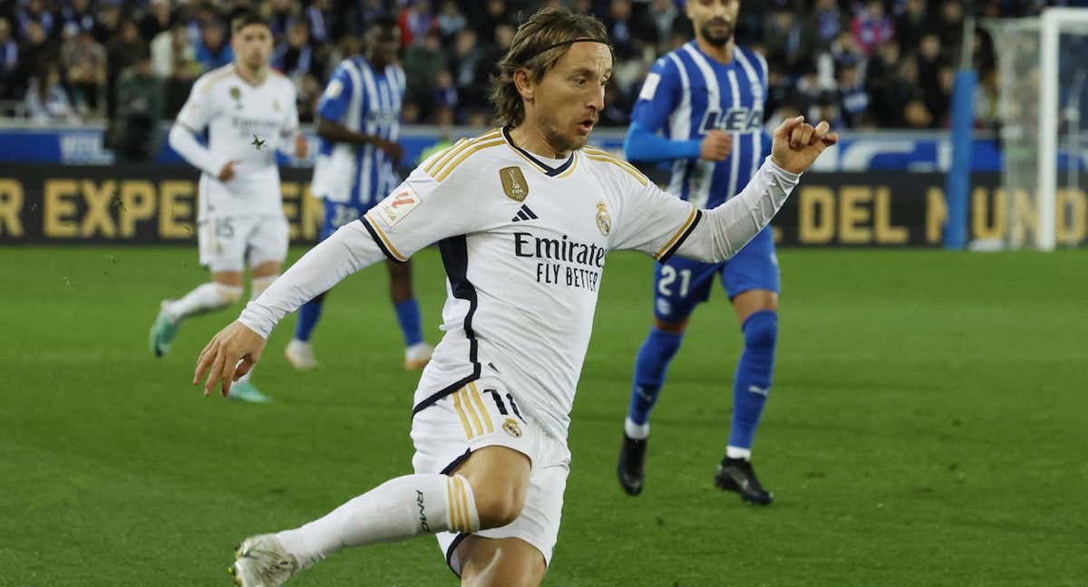 Modric, en el partido contra el Alavés.