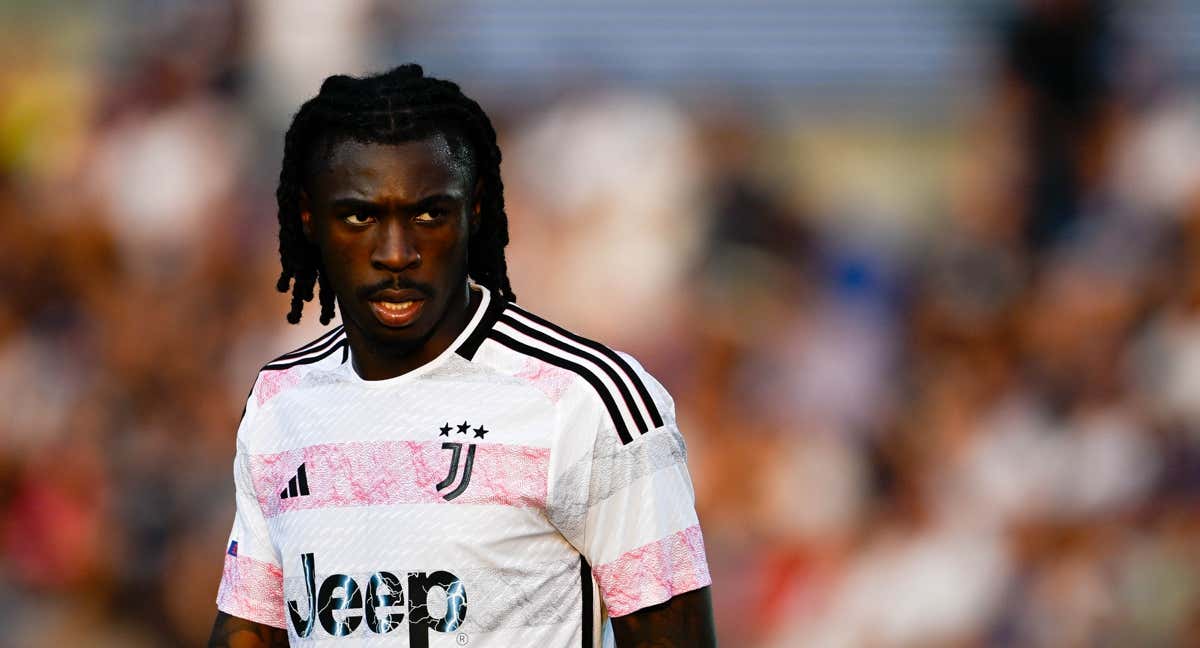 Moise Kean, en un partido con la Juventus.