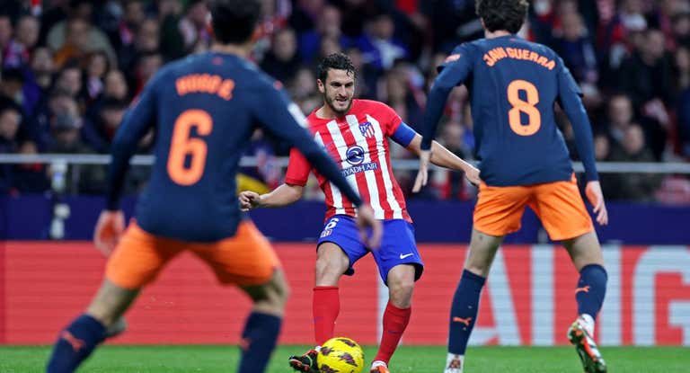 Koke, durante el partido contra el Valencia.
