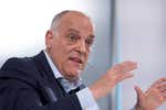 Tebas tira de ironía: «La Superliga sigue viva, Florentino siempre gana»