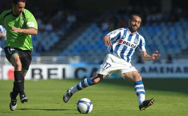 Moha, en un partido con la Real Sociedad.  Diario Vasco