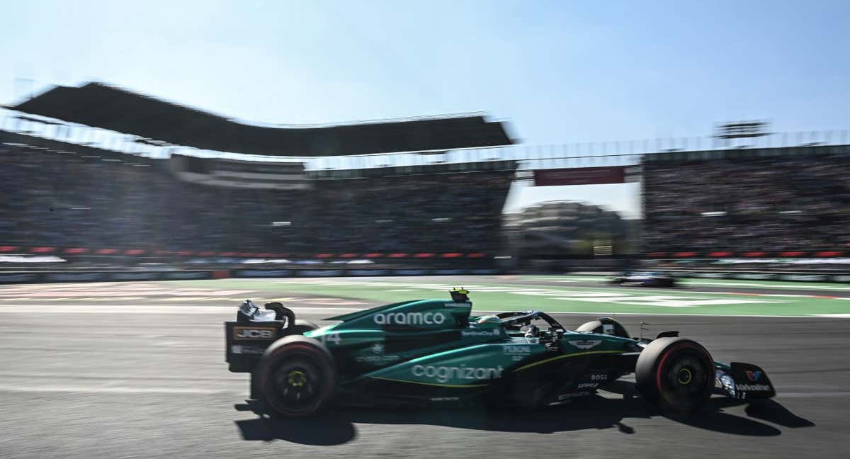 El coche de Fernando Alonso de Aston Martin durante la pasada temporada de Fórmula 1.
