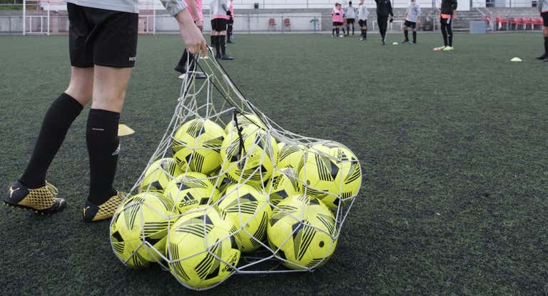 Un entrenamiento de categorías inferiores.