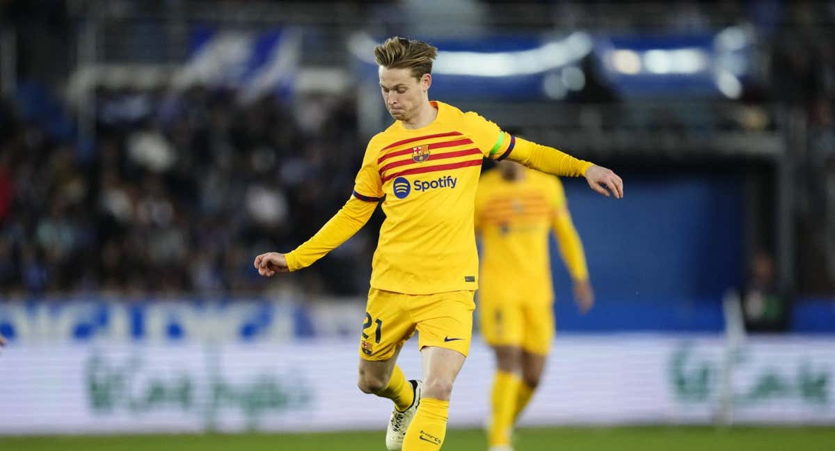 De Jong, en un partido con el Barça. /