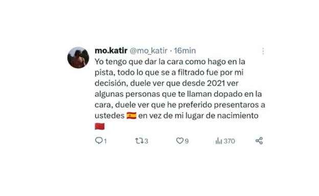 La primera reacción en caliente de Mo Katir: «Me estáis destrozando y sólo vais a perder un atleta como yo»