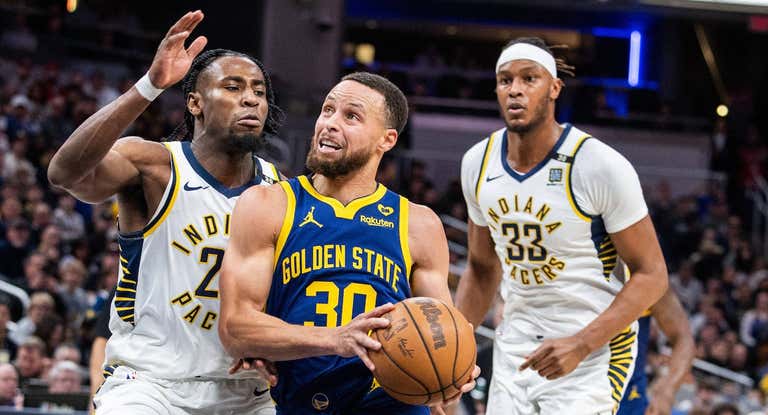 Stephen Curry, en el partido de ayer.