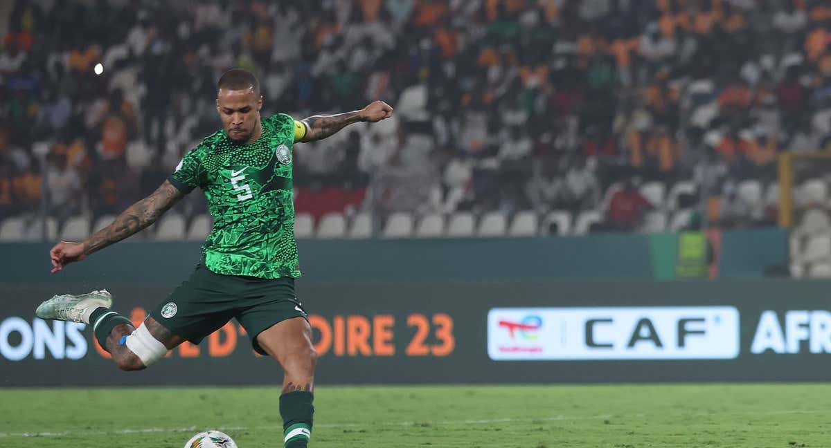 Nigeria durante un partido de la Copa África./Getty