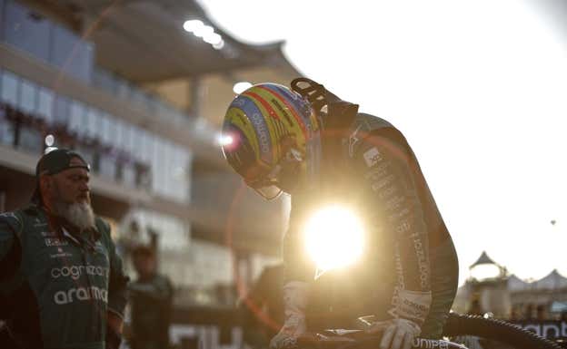 Fernando Alonso, en el GP de Abu Dhabi 2023 de F1.  Aston Martin F1