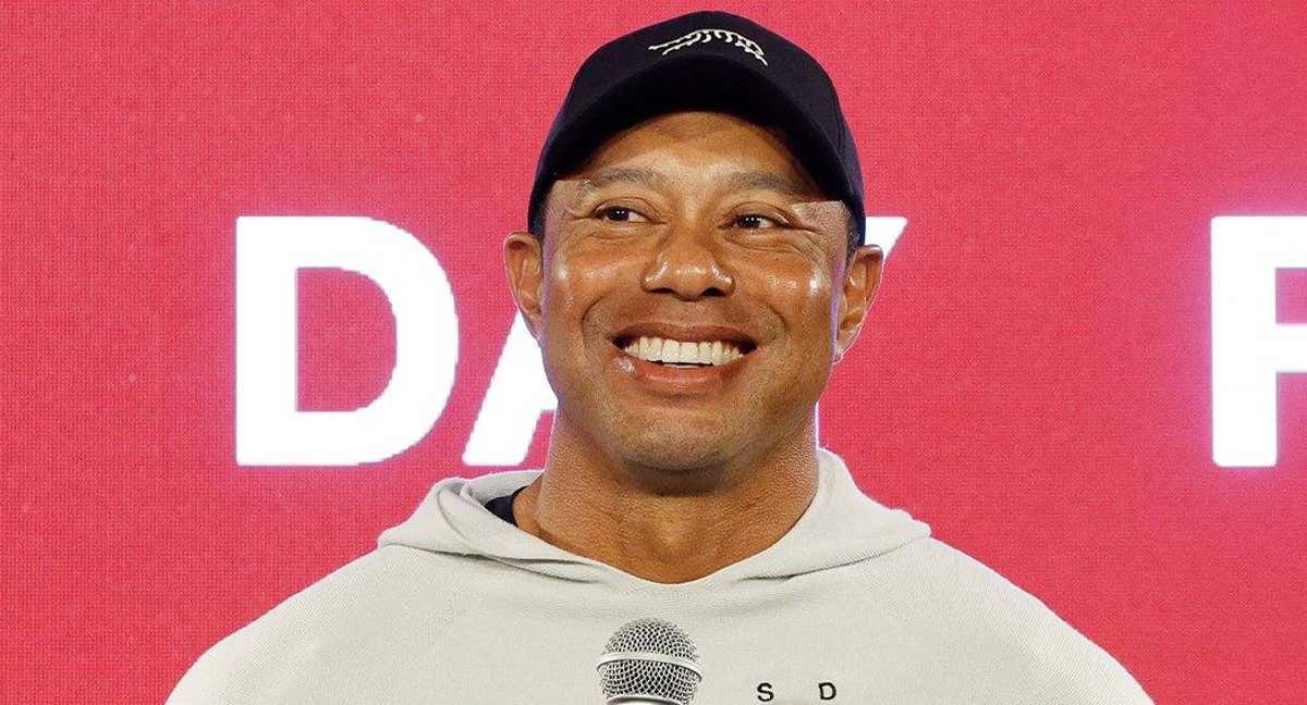 Tiger Woods, en la presentación de su nueva marca deportiva.