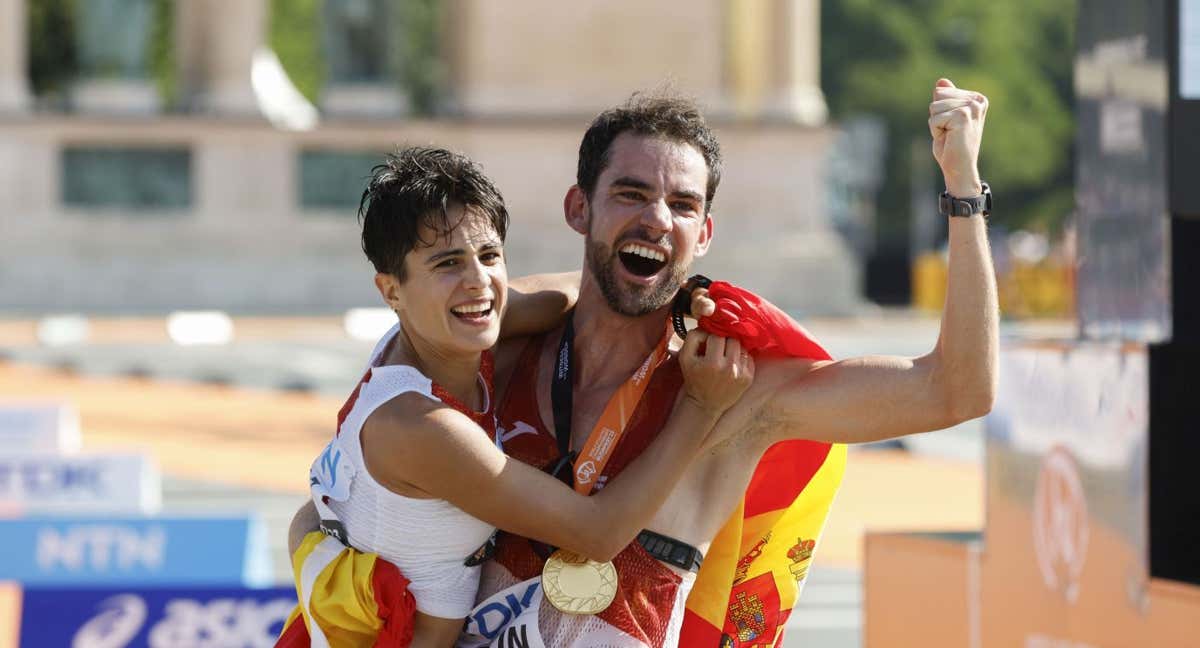 Los campeones del mundo de marcha María Pérez y Álvaro Martín son dos de los firmantes de la carta. /