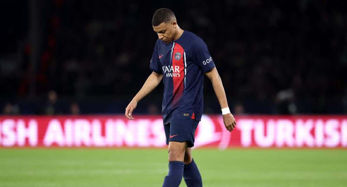 Kylian Mbappé, durante un partido del PSG./AFP