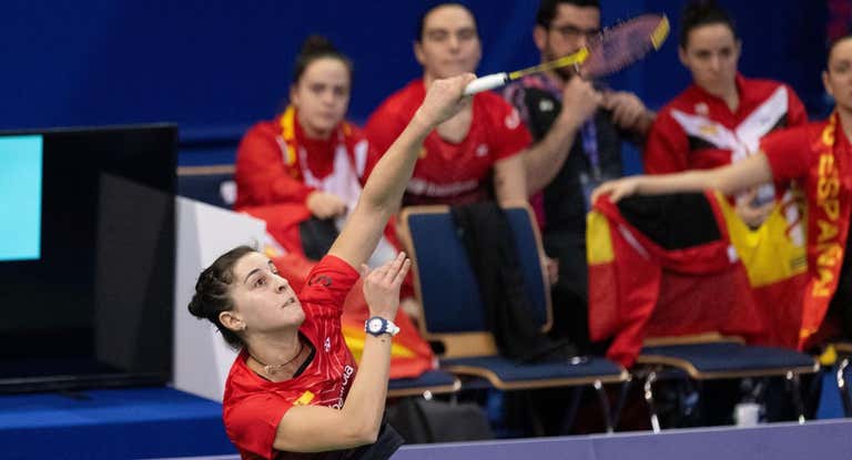 Carolina Marín en el Europeo de Bádminton por Equipos.