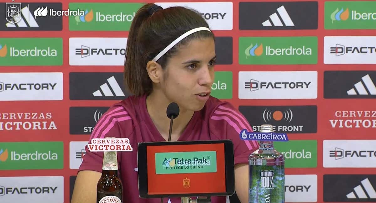 Alba Redondo durante la rueda de prensa. /RFEF