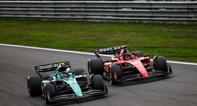 Fernando Alonso y Carlos Sainz, en el GP de Países Bajos 2023 de F1.