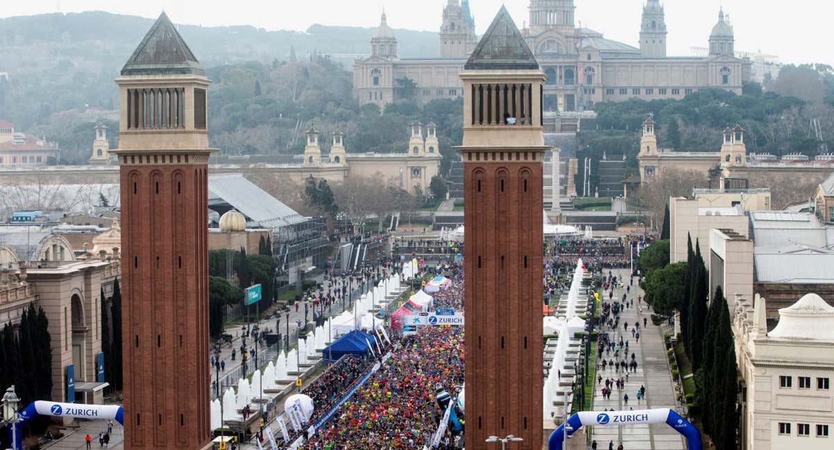 Imagen de una maratón antigua de Barcelona./EFE