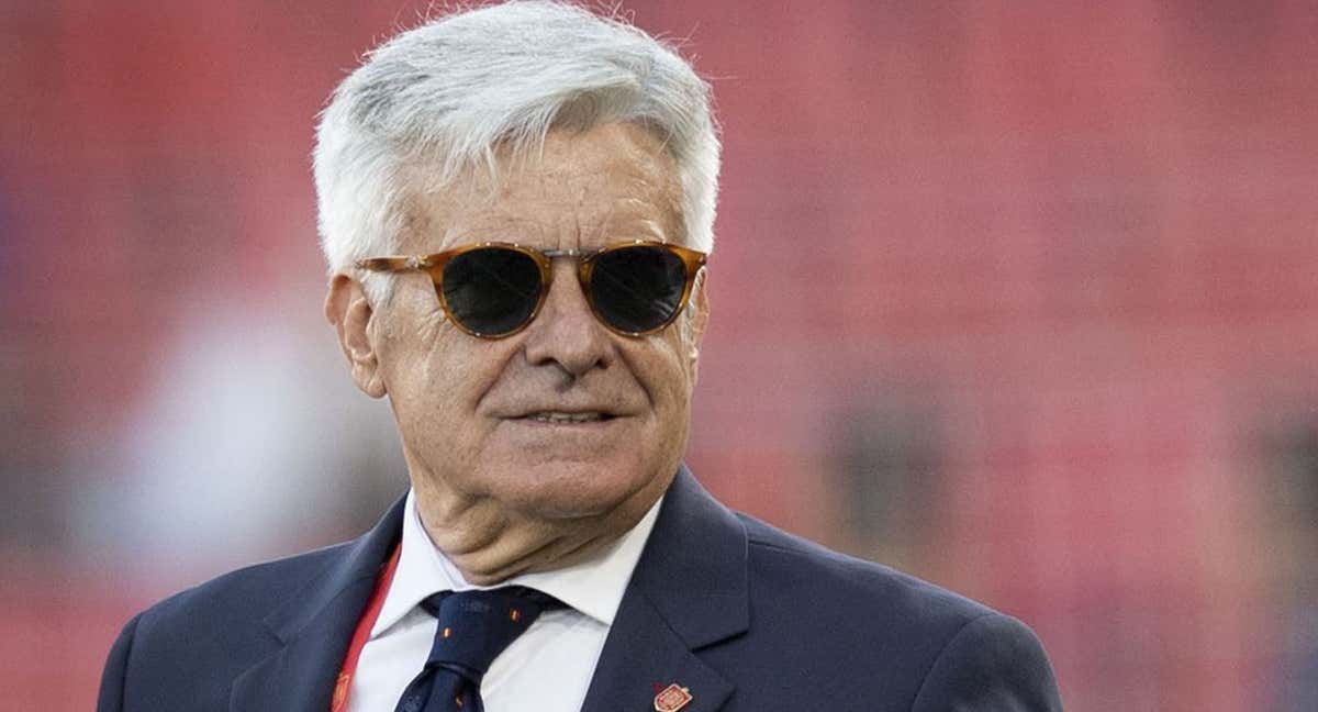 Pedro Rocha, presidente de la Comisión Gestora de la RFEF. /AFP