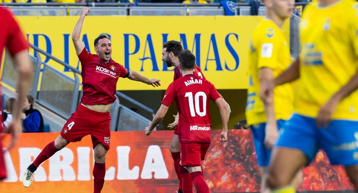 Unai García celebra su gol./EFE/Quique Curbelo