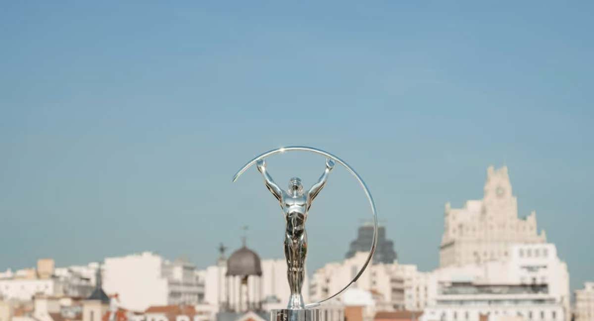 Imagen del premio Laureus sobre una panorámica de Madrid. /Premios Laureus