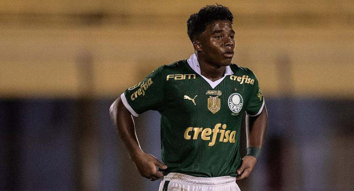 Endrick, en un partido reciente con Palmeiras. /INSTAGRAM