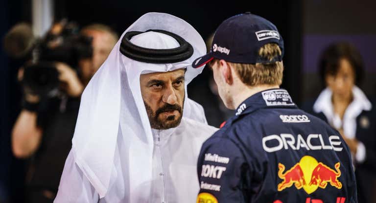 Mohammed Ben Sulayem, junto a Max Verstappen el pasado fin de semana en Baréin.
