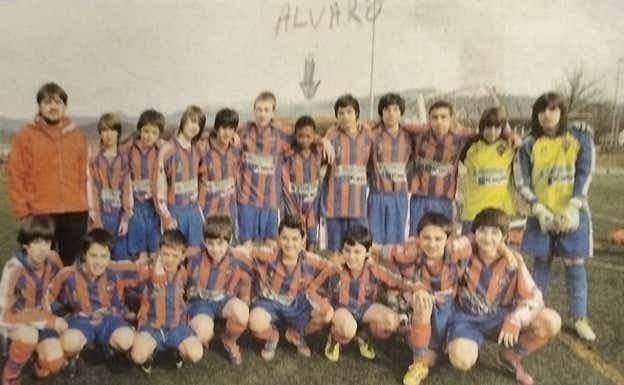 Álvaro Djaló durante su época de infantiles en el San Miguel de Basauri.