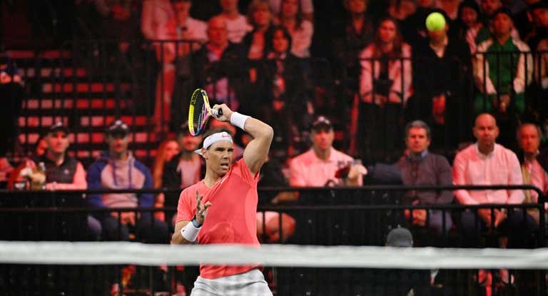 Nadal en su último partido de tenis en Las Vegas.