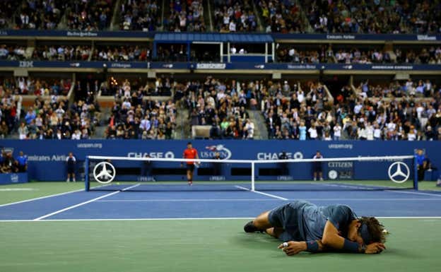 Nadal, tras superar a Novak Djokovic en la final del US Open 2013.  Clive Brunskill/Getty Images