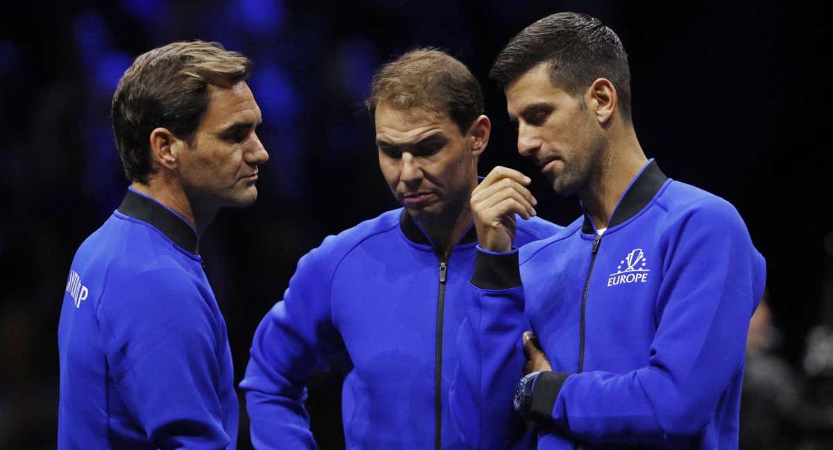 Federer, Nadal y Djokovic./REUTERS