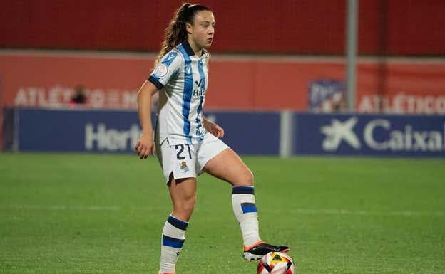 Emma Ramírez en la ida de la Copa de la Reina.  REAL SOCIEDAD