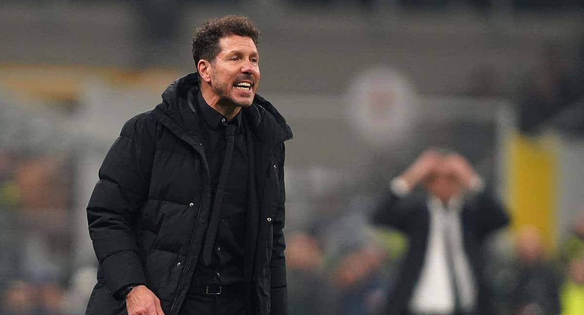 Simeone durante el partido de ida ante el Inter. /EP