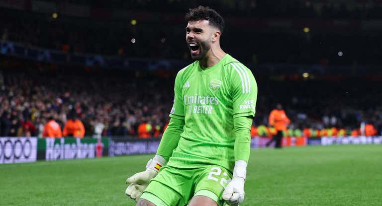 David Raya fue el protagonista del pase del Arsenal.