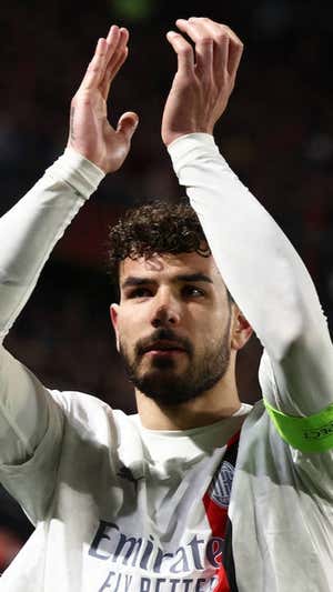 Theo Hernández, con el Milan. Reuters