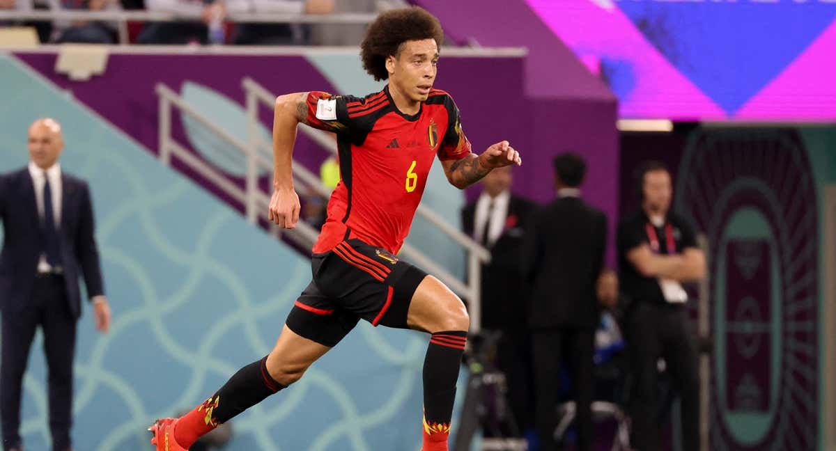 Axel Witsel, durante un partido de la selección de Bélgica./AFP