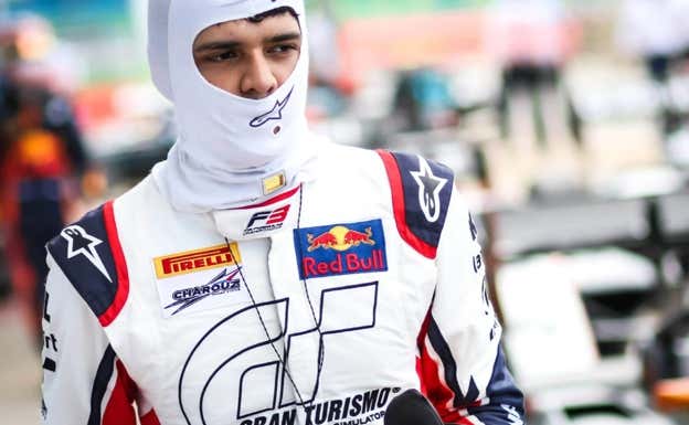 Igor Fraga, durante la temporada 2020 de Fórmula 3 como piloto Red Bull.  Redes sociales