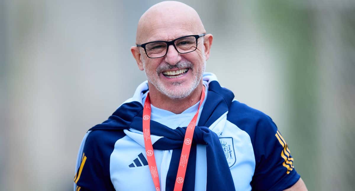 De la Fuente, en un entrenamiento.