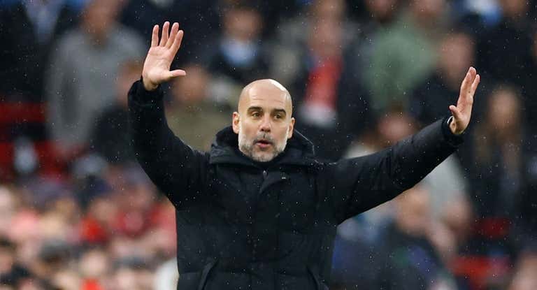 Guardiola, en un partido con el City.
