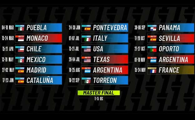 Calendario A1 Padel 2024. A1PADEL