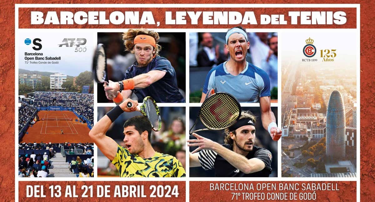 El cartel de presentación del torneo, presentado en Barcelona este martes. /OPEN BANC SABADELL