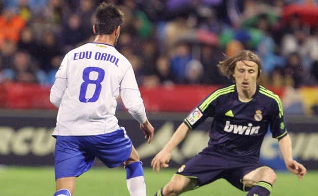 Edu Oriol, durante un Zaragoza - Real Madrid. CEDIDA
