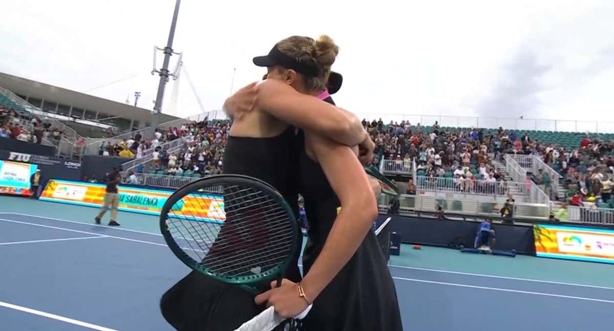 Sabalenka, en su partido ante Badosa./AFP