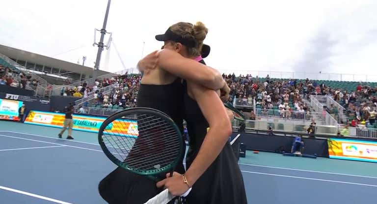 Sabalenka, en su partido ante Badosa.