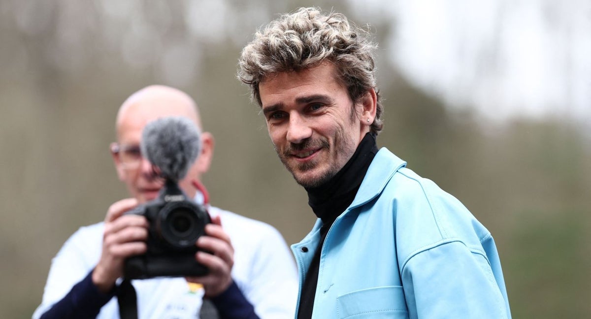 Griezmann, en la concentración de Francia.