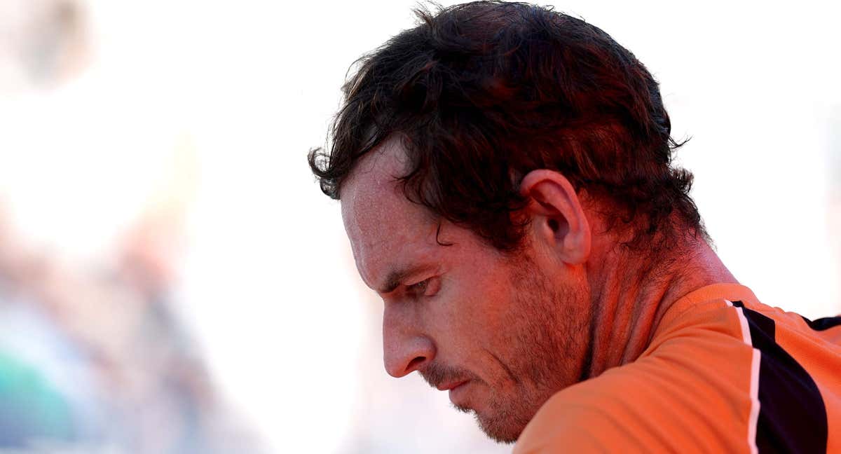 Murray, cabizbajo tras caer eliminado en el Miami Open./