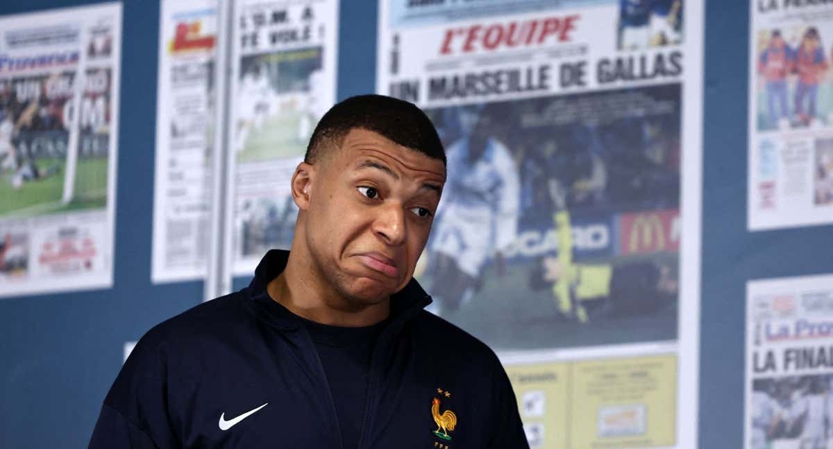 Mbappé, en la concentración de Francia./AFP