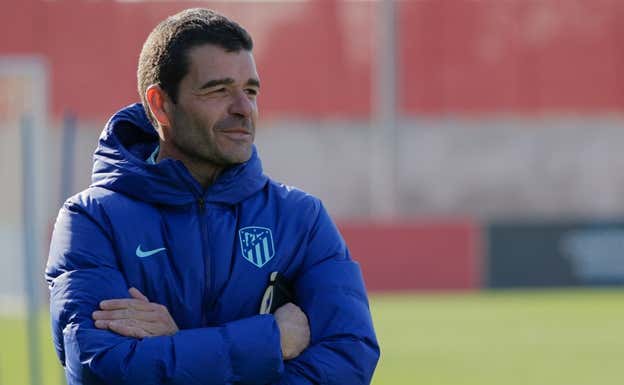 Manolo Cano durante un entrenamiento.  ATLÉTICO DE MADRID