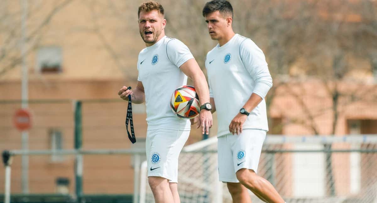 Ferran Costa en un entrenamiento con el Badalona Futur.