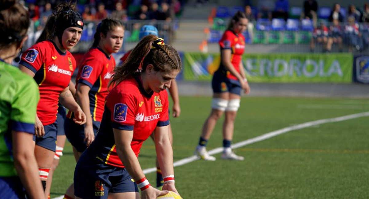 Claudia Peña durante un partido. /Rugby Europe