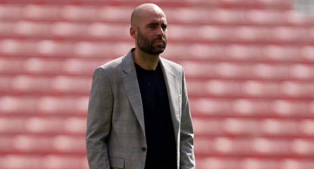 Claudio Giráldez, antes de un partido del Celta esta temporada.